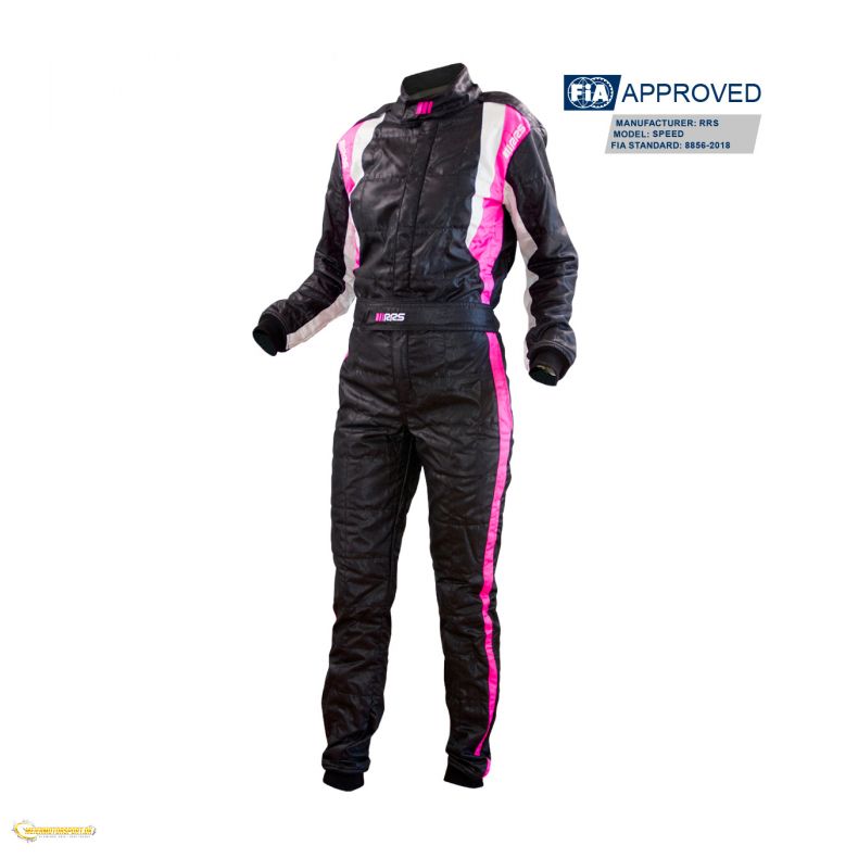 RRS Speed race suit - Black and pink - FIA 8856-2018