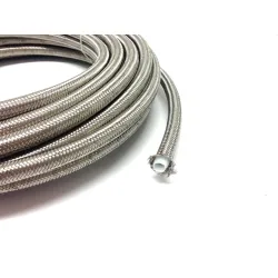 AN8 stl flettet Slange PTFE
