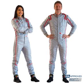 Race suit RRS EVO Monte Carlo Gray / Red - FIA 8856-2018