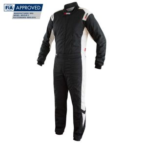 RRS MOOVE 2 Race suit - BLACK / WHITE - FIA 8856-2018