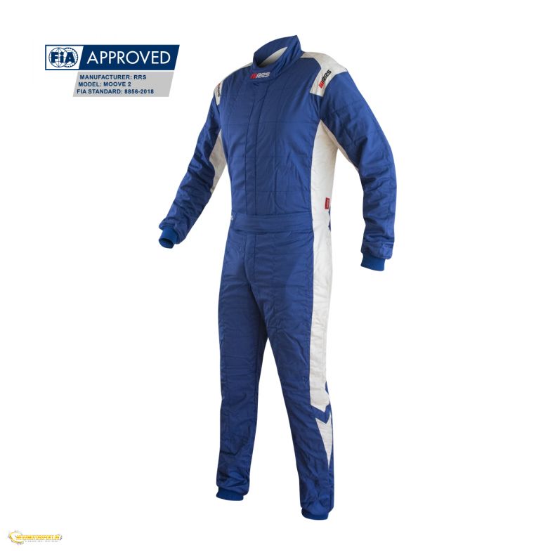 RRS MOOVE 2 Race Suite - Blue / White - FIA 8856-2018