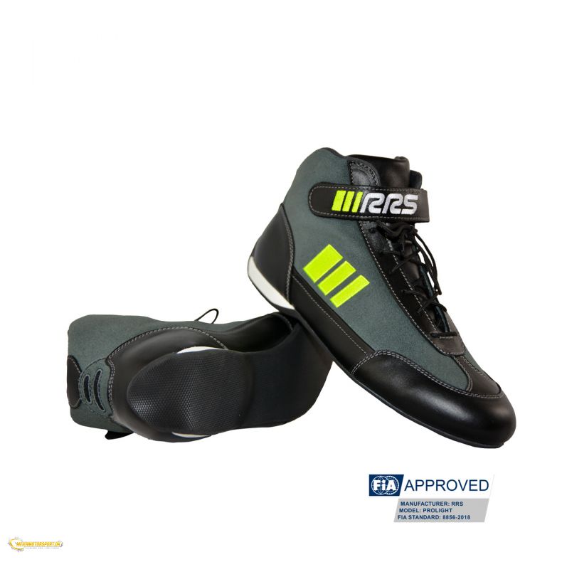 RRS Prolight acid yellow racing boots - FIA 8856-2018