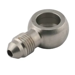 Banjo lige kort AN3 (10mm) rustfri