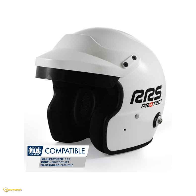 Helmet Protect Open face RRS FIA 8859-2015 / SNELL SA2020 - White