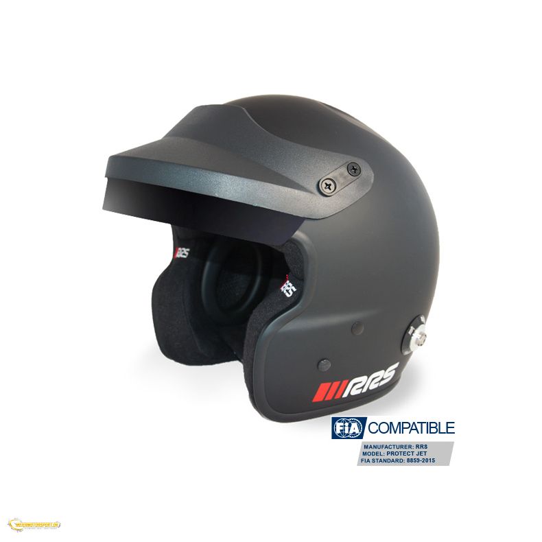 Helmet RRS JET PROTECT PREMIUM Black (mat) - FIA 8859-2015 SNELL SA2020