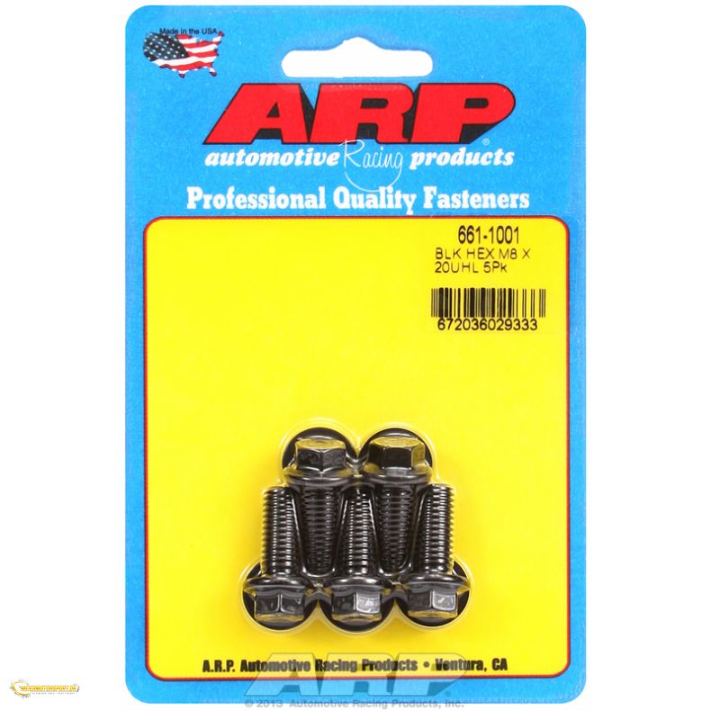 M8 x 1.25 x 20 hex black oxide bolts (1pcs)