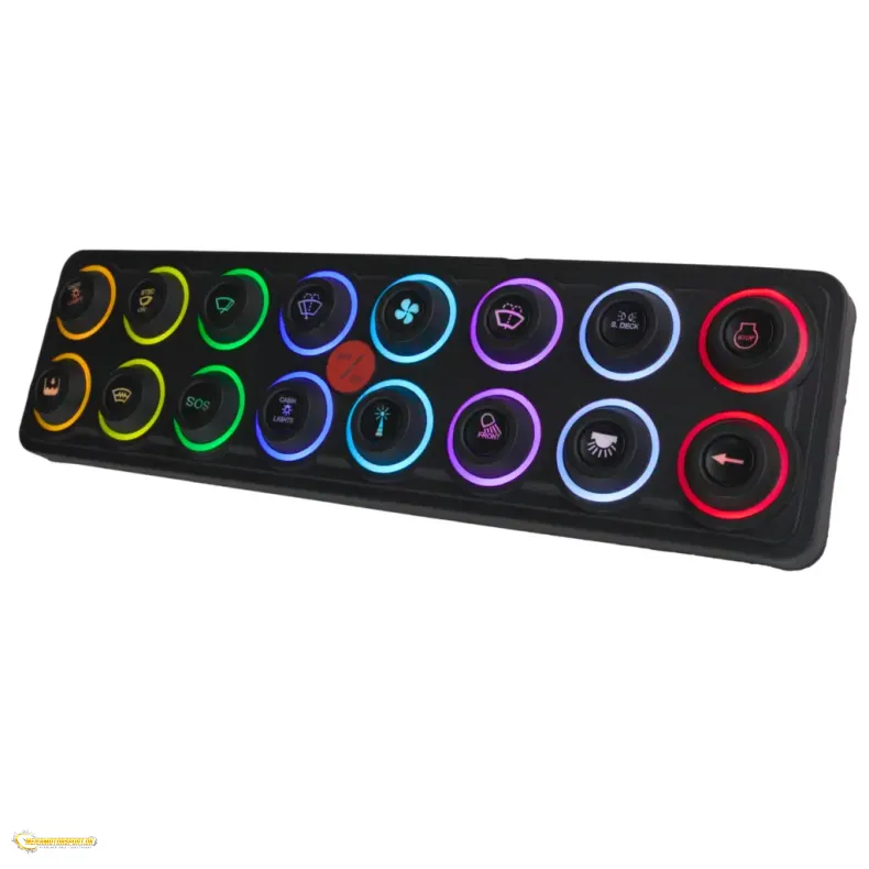 PDM16 Motorsport Tastatur- &amp; Rel�modul med 16 Udgange