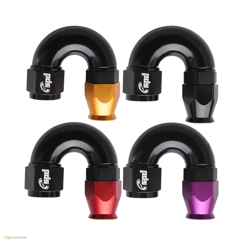 AN8 -180 Full flow PTFE Slange fitting