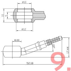 Byg egen stlviklet AN3 bremseslange (Rustfri)