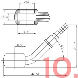 Byg egen stlviklet AN3 bremseslange (Rustfri)