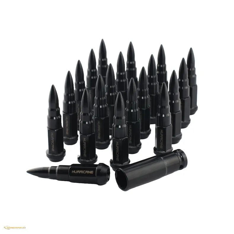 Hjulmtrik Aluminium Sort M12x1,5