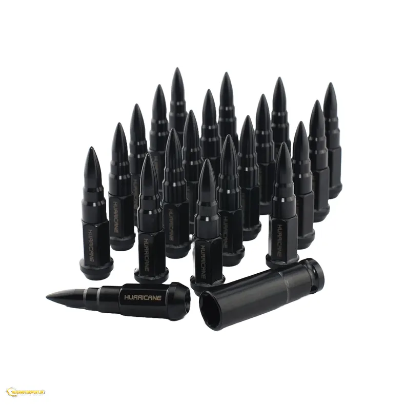 Hjulm�trik Aluminium Sort M12x1,5