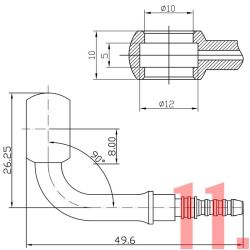 Byg egen stlviklet AN3 bremseslange (Rustfri)
