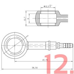 Byg egen stlviklet AN3 bremseslange (Rustfri)