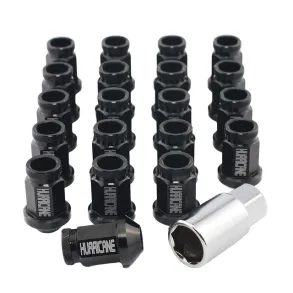 Hjulmtrik Aluminium Sort M12x1,25 (39mm)