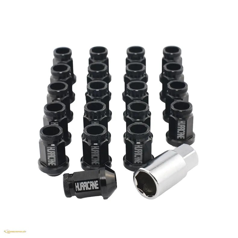 Hjulmtrik Aluminium Sort M12x1,25 (39mm)