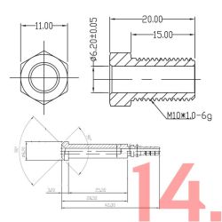 Byg egen stlviklet AN3 bremseslange (Rustfri)