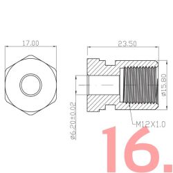 Byg egen stlviklet AN3 bremseslange (Rustfri)