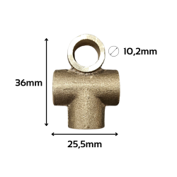 T-kors bremserr M10x1