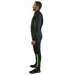  RRS Diamond Star race suit black and green FIA 8856-2018