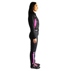 RRS Diamond Star race suit - Black / Pink - FIA 8856-2018