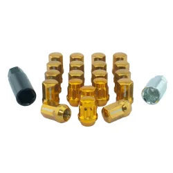 Hjulmtrik Guld M12x1,25 (32mm)