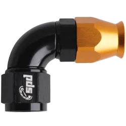 AN8 - 90 Full flow PTFE Slange fitting