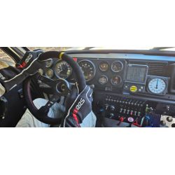 Racing gloves RRS VIRAGE 3 - BLACK logo RED - FIA 8856-2018