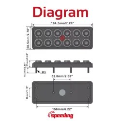 PDM12 Motorsport Tastatur- &amp; Rel�modul med 12 Udgange