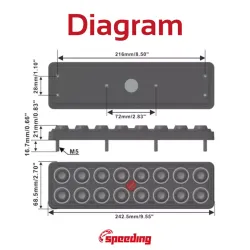 PDM16 Motorsport Tastatur- &amp; Rel�modul med 16 Udgange
