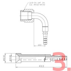 Byg egen stlviklet AN3 bremseslange (Rustfri)