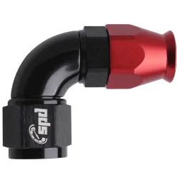 AN8 - 90 Full flow PTFE Slange fitting