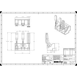 OBP gulvmonteret pedalstativ 3 pedaler 2x hovedcylider 