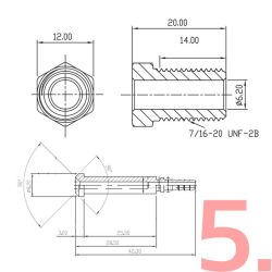 Byg egen stlviklet AN3 bremseslange (Rustfri)