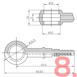 Byg egen stlviklet AN3 bremseslange (Rustfri)