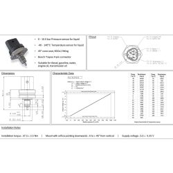 Bosch tryk og temperatur sensor (10bar / 140�)
