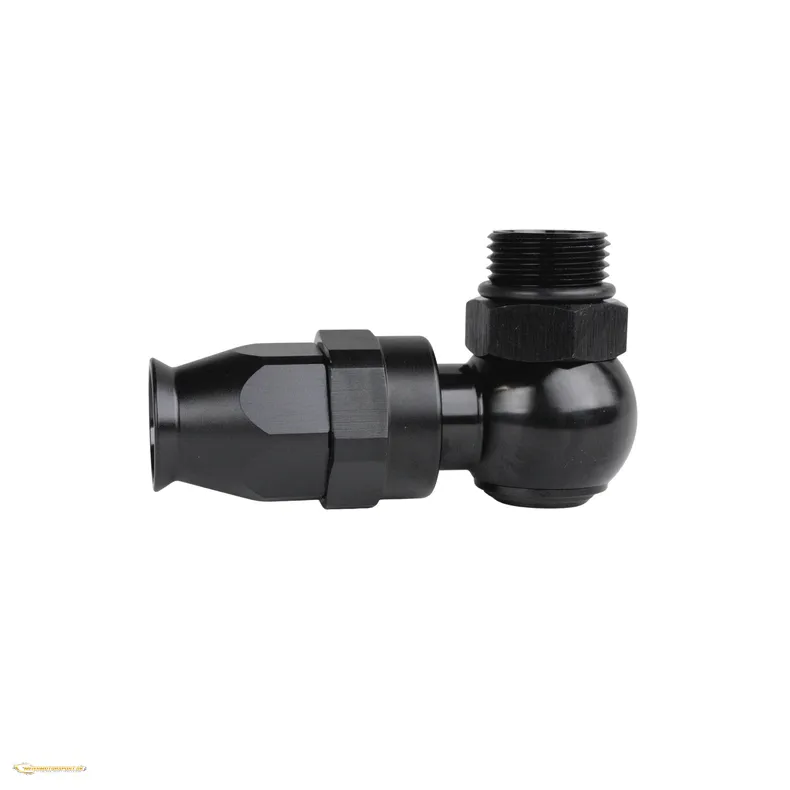 1/8" NPT - AN3 Banjo 90 kort bjning - Slange fitting PTFE