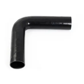 Silikoneslange sort 90 grader ekstra lang 2,5'' (63mm)