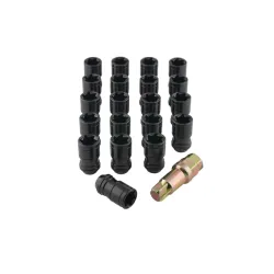 Hjulmtrik St med lsebsning Sort M12x1,5