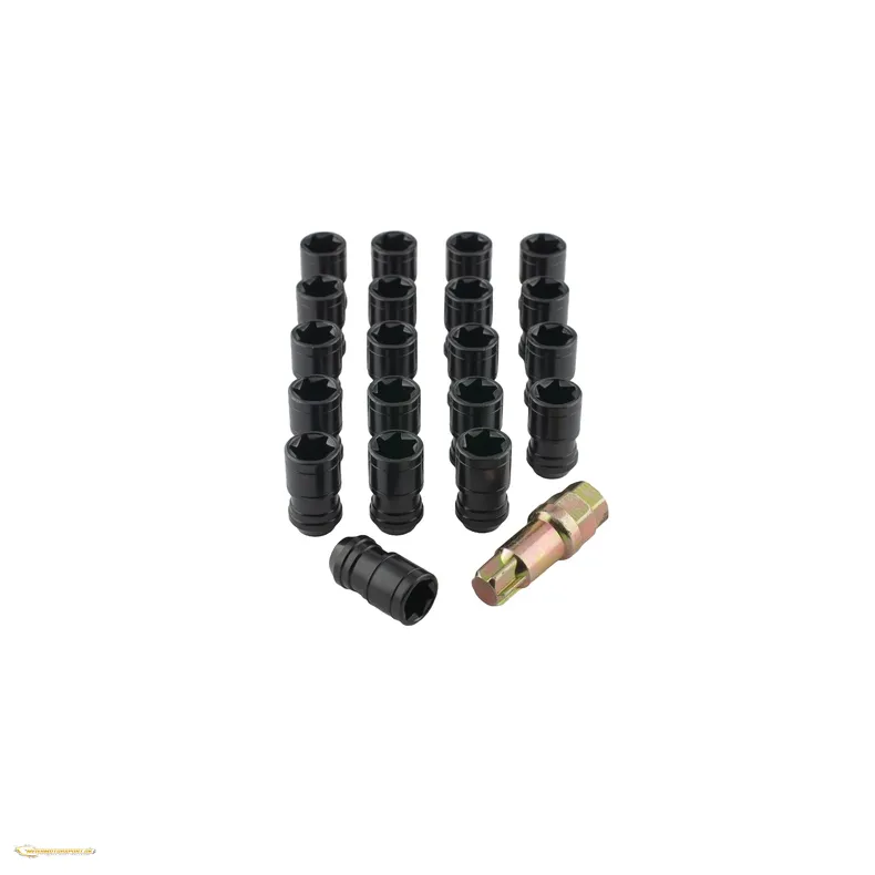 Hjulmtrik St med lsebsning Sort M12x1,5