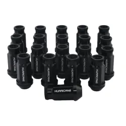 Hjulmtrik Aluminium Sort M12x1,25 (50mm)