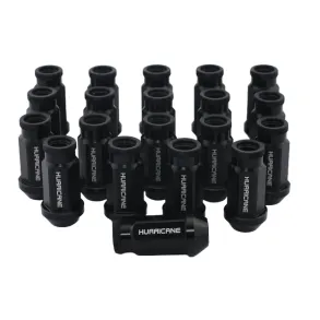 Hjulmtrik Aluminium Sort M12x1,25 (50mm)