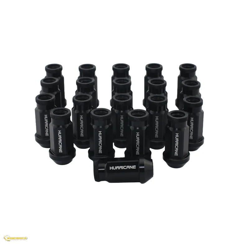 Hjulm�trik Aluminium Sort M12x1,25 (50mm)