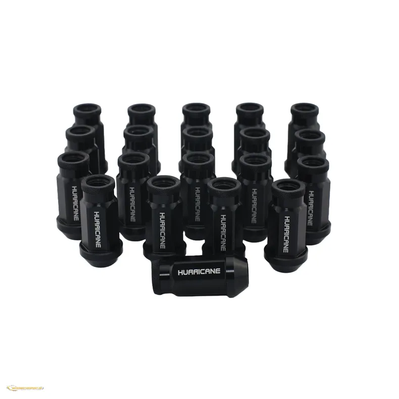 Hjulmtrik Aluminium Sort M12x1,5 (50mm)