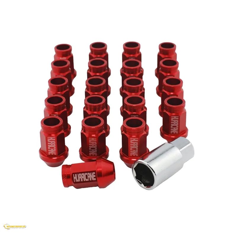 Hjulm�trik Aluminium R�d M12x1,5 (39mm)