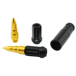 Hjulmtrikst Aluminium Guld M12x1,25