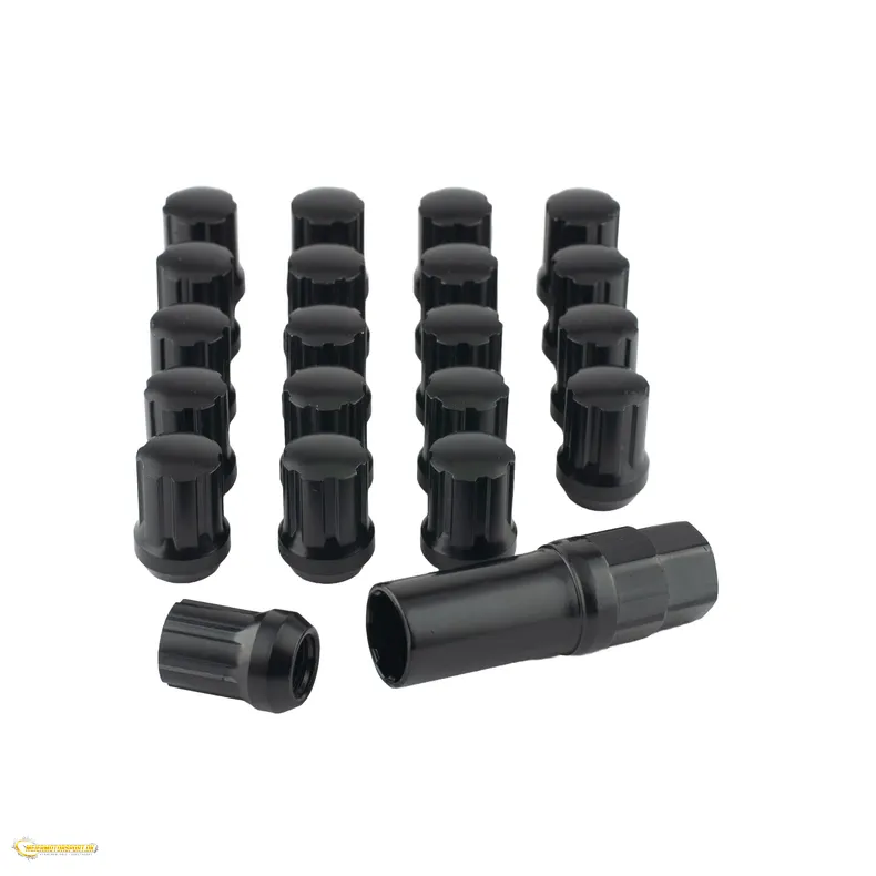 Hjulm�trik S�t af l�semode Sort M12x1,5