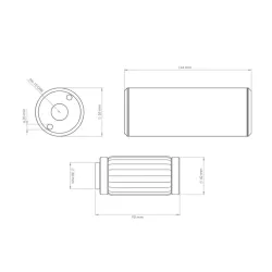 Nuke brndstoffilter 10mikron slim rustfri