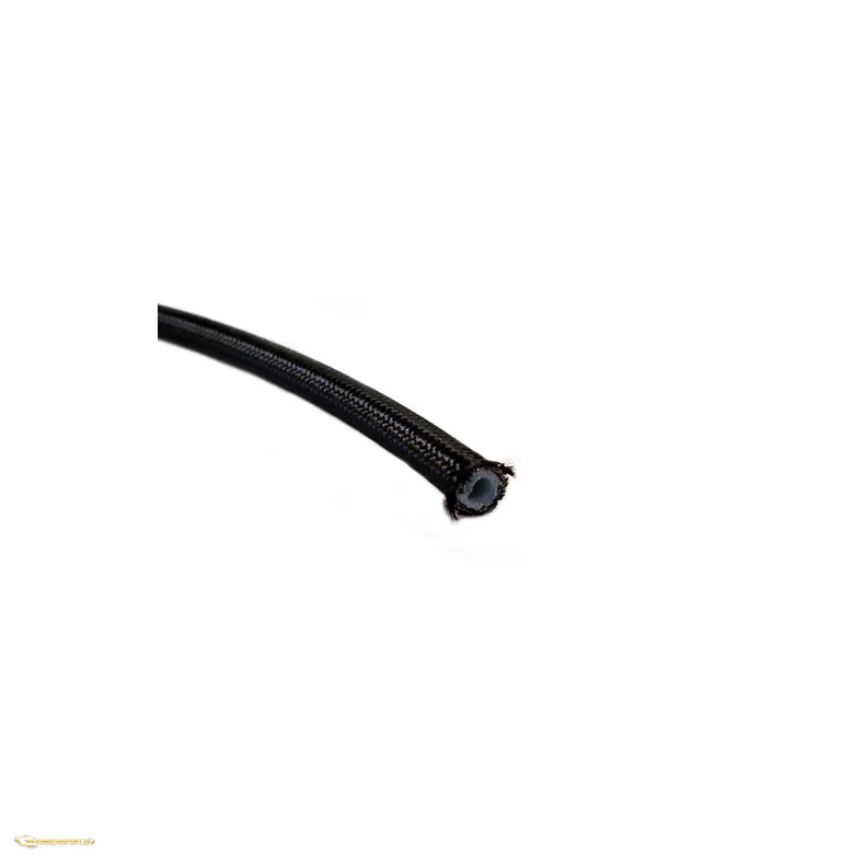 AN3 Nylon og Stlflettet Bremseslange 1/8" sort