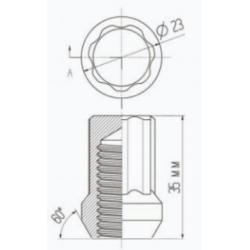 Hjulmtrik St af lsemode Sort M12x1,5